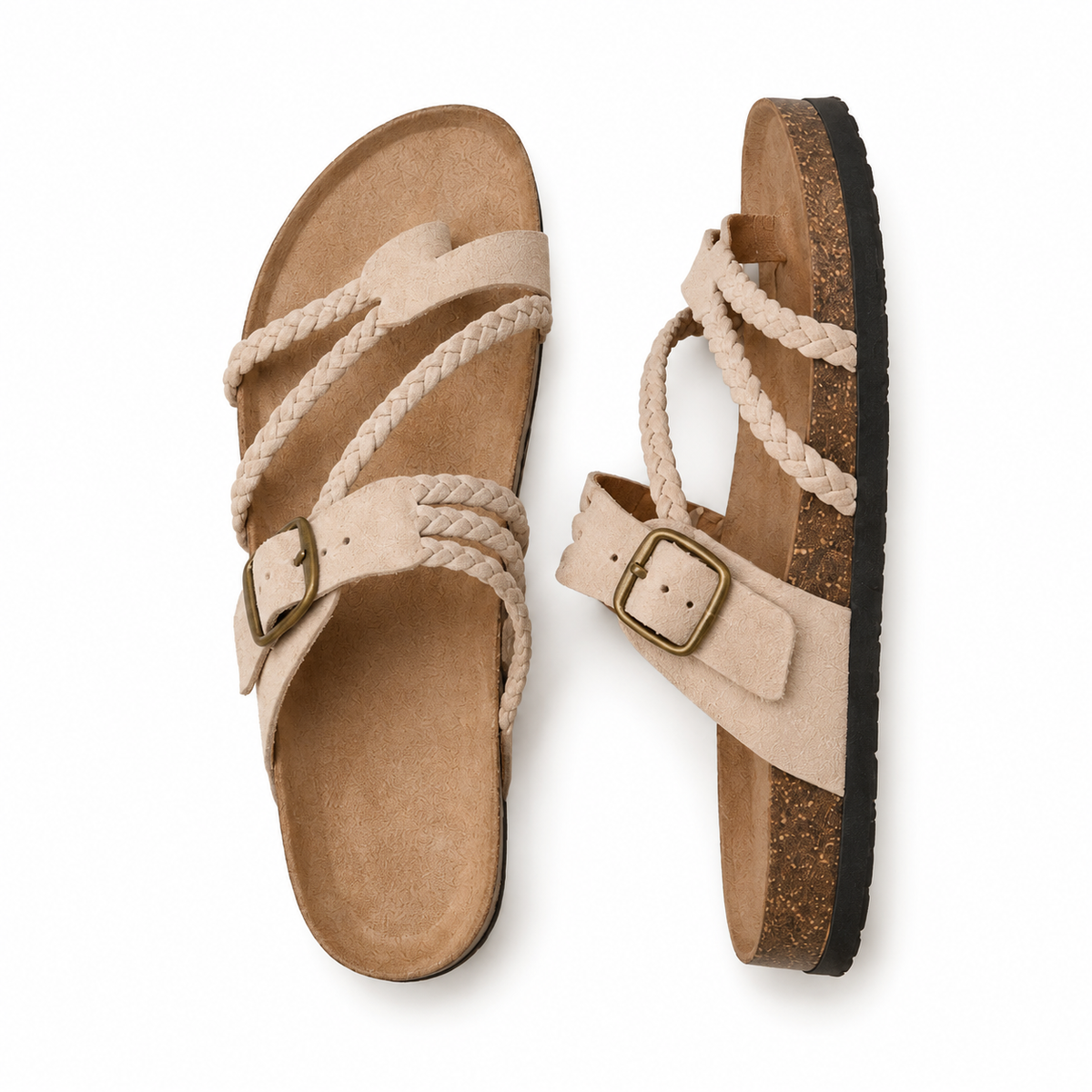 Aurora | Braided Sandals with Contoured Footbed