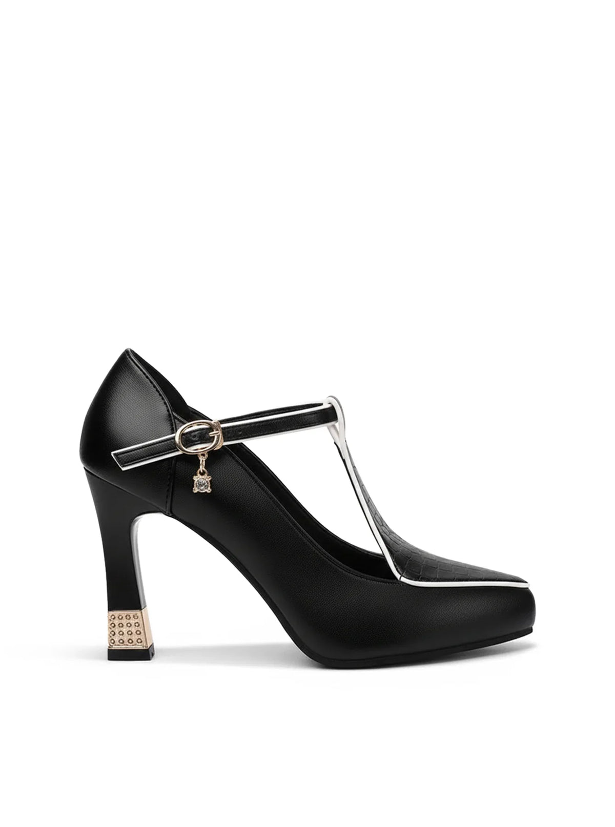 Aurora – T-Bar Jewel Court Shoes