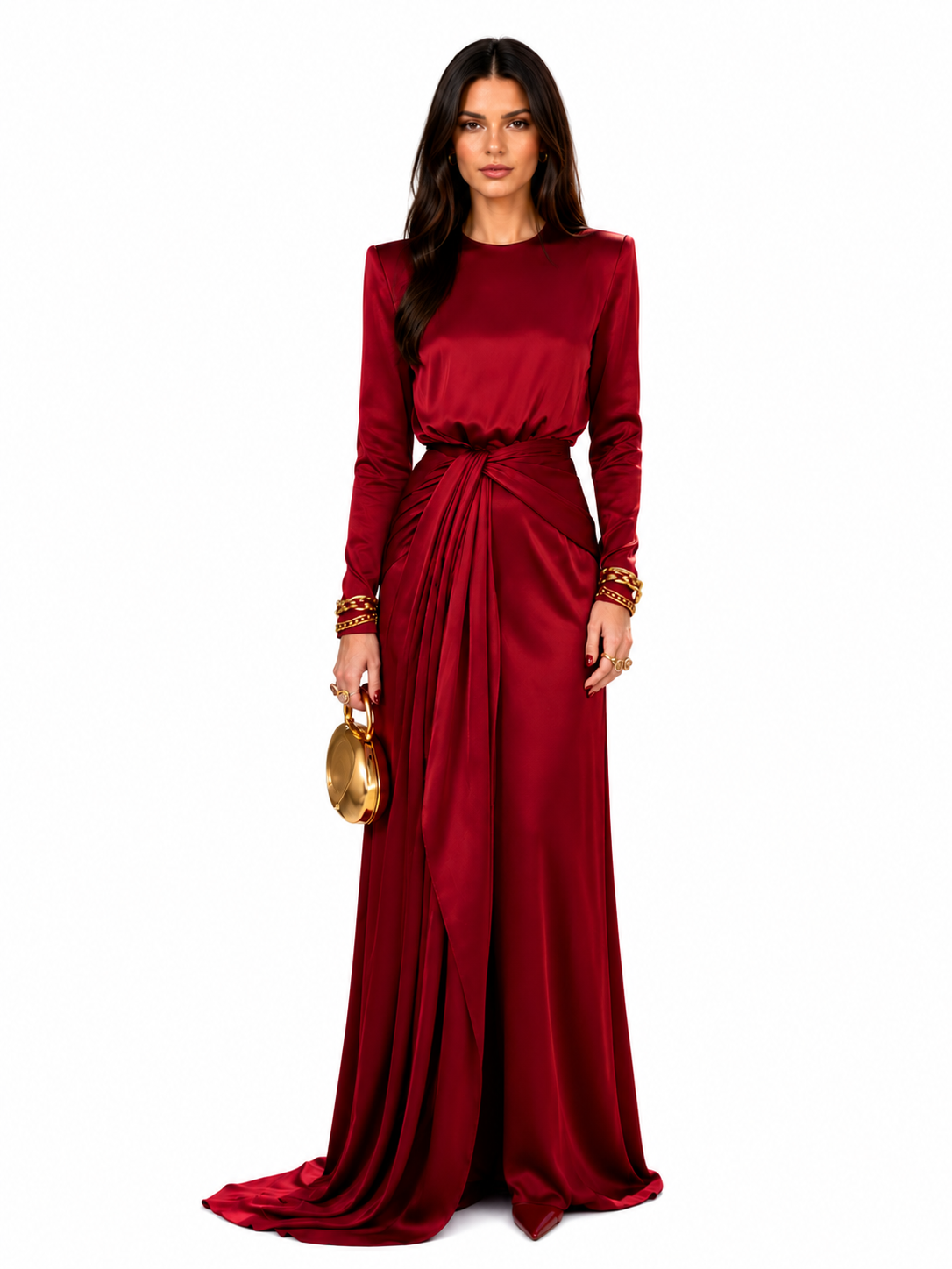 Elegant Draped Maxi Dress