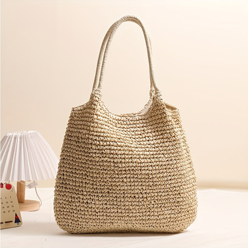 Natalina | Woven Straw Crossbody Bag - Natural