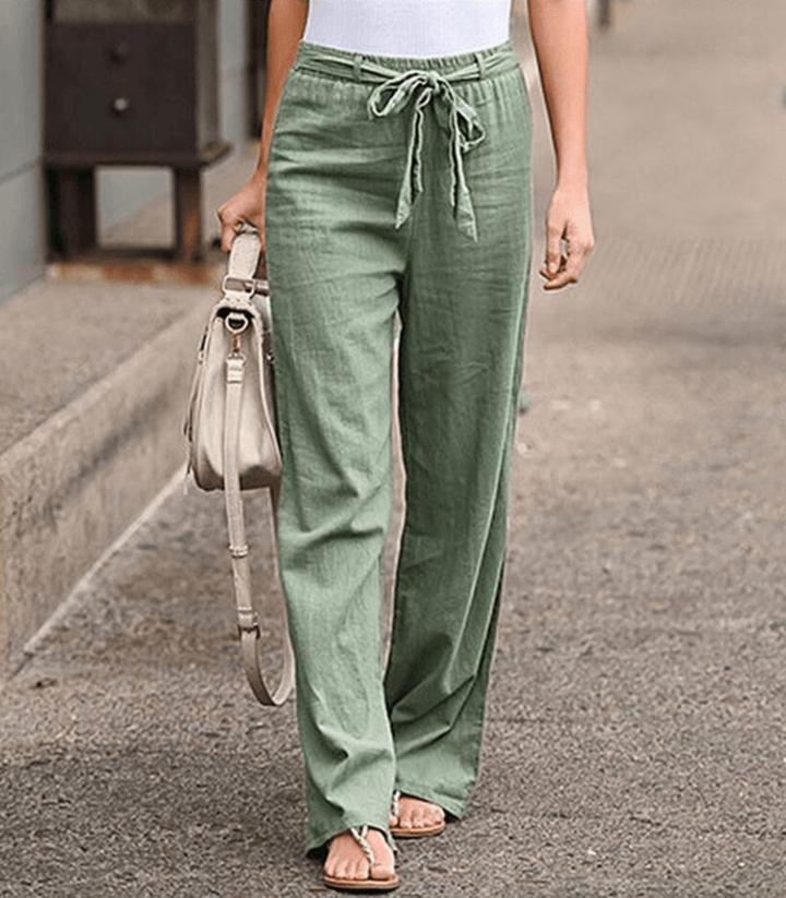 Joleen Relaxed Trousers with Drawstring and Elastic Waist