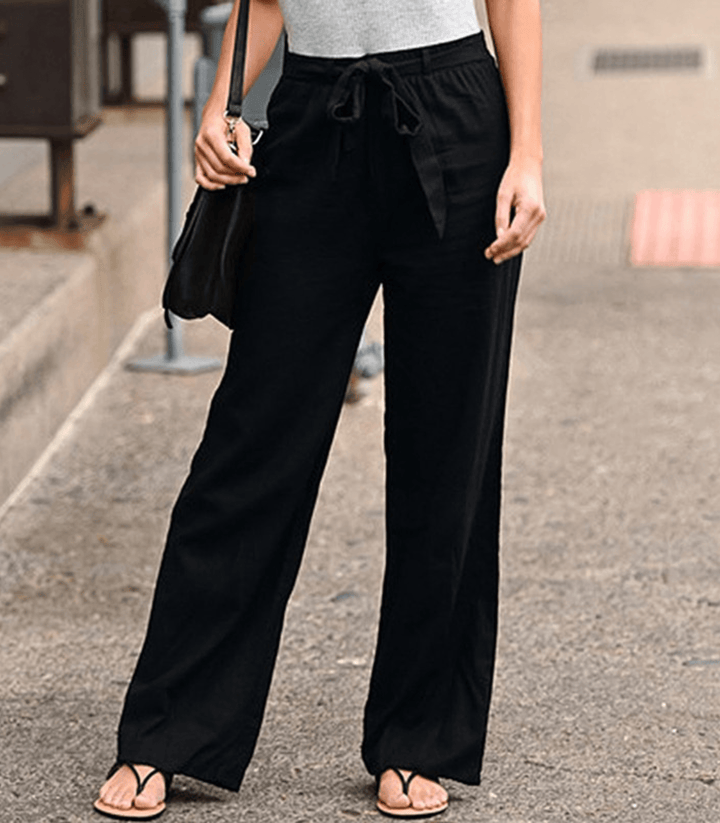 Joleen Relaxed Trousers with Drawstring and Elastic Waist