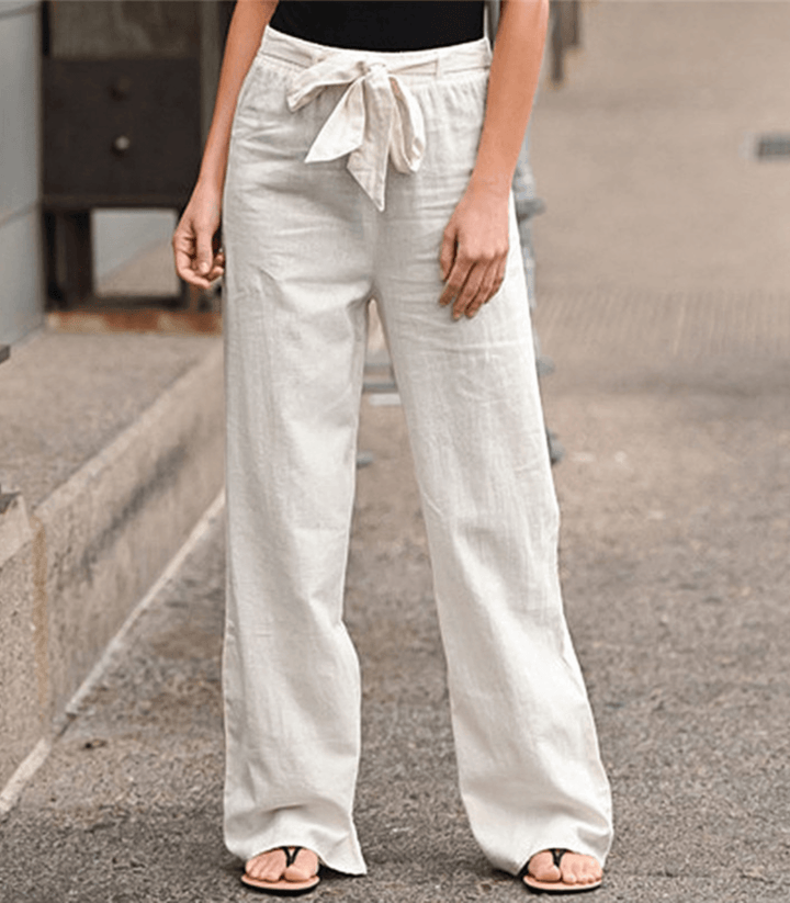 Joleen Relaxed Trousers with Drawstring and Elastic Waist