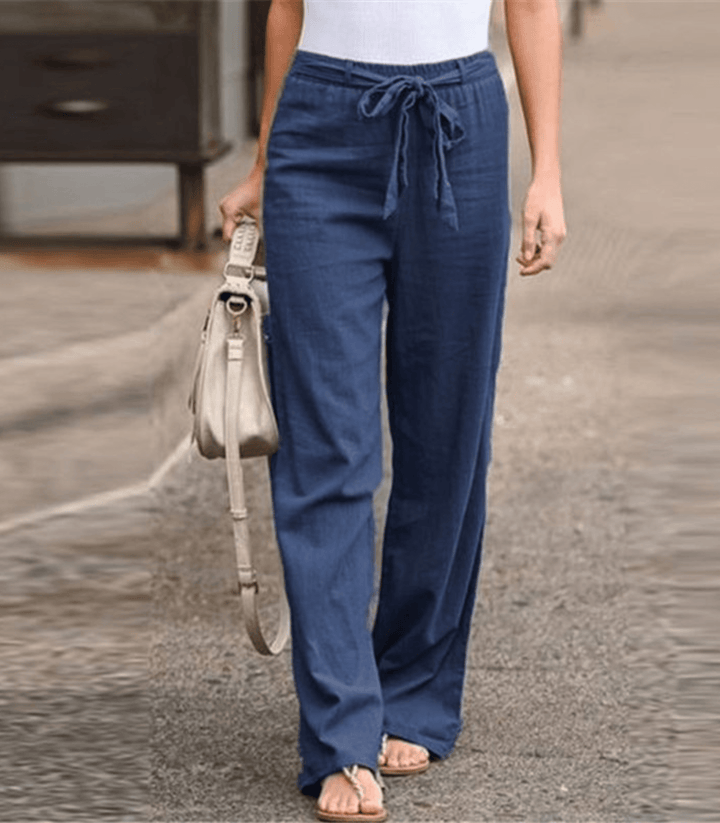 Joleen Relaxed Trousers with Drawstring and Elastic Waist