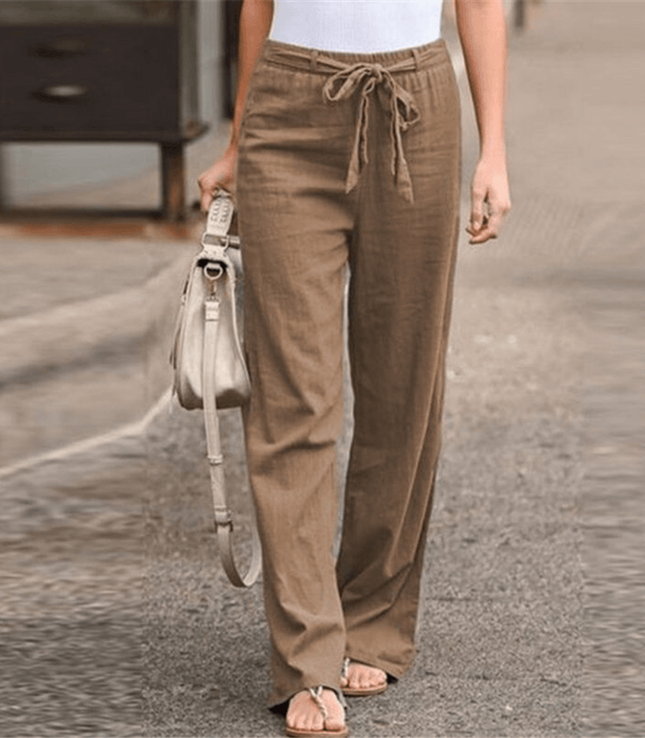 Joleen Relaxed Trousers with Drawstring and Elastic Waist