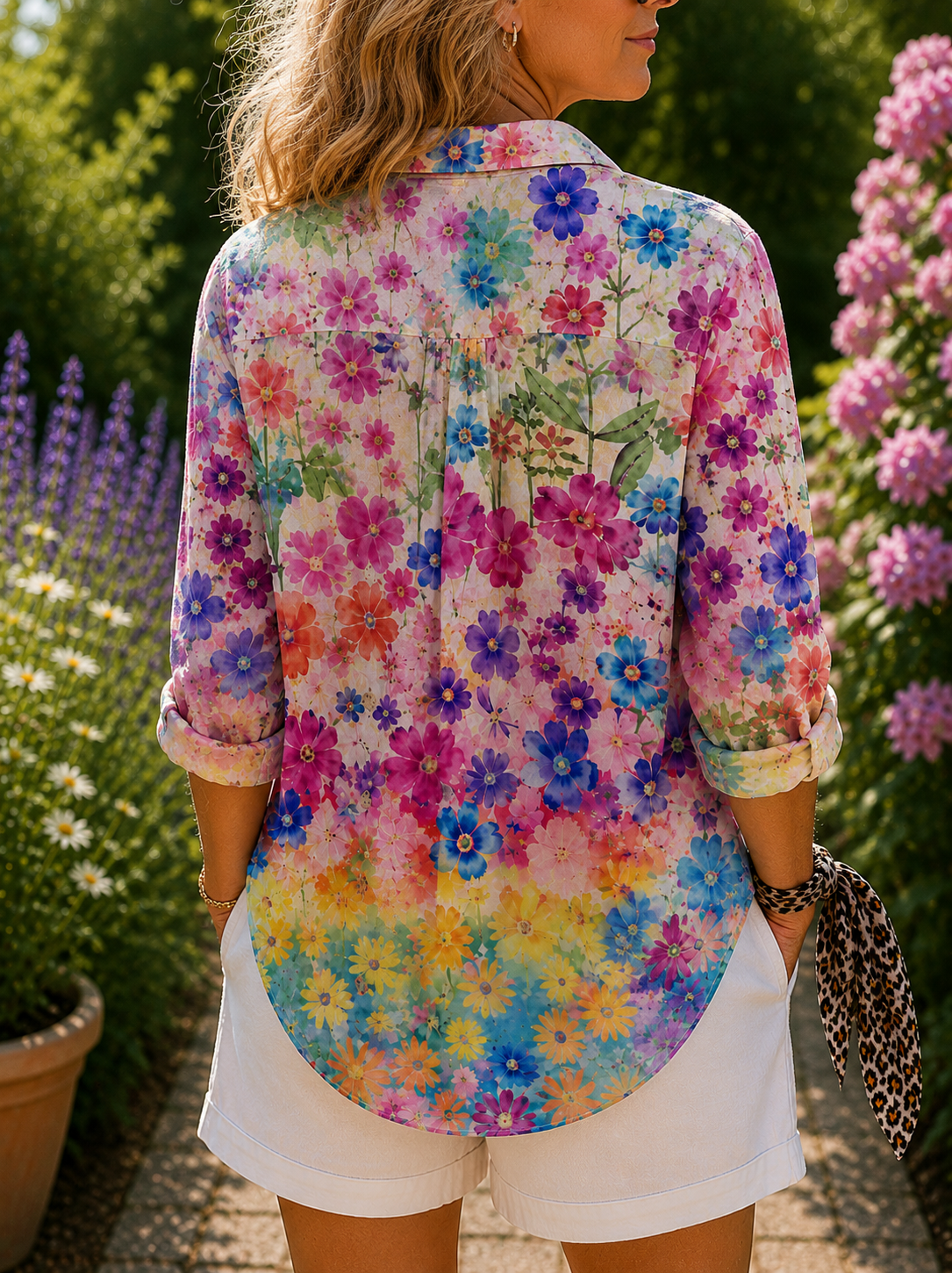 Valeria Colourful Blouse with Print