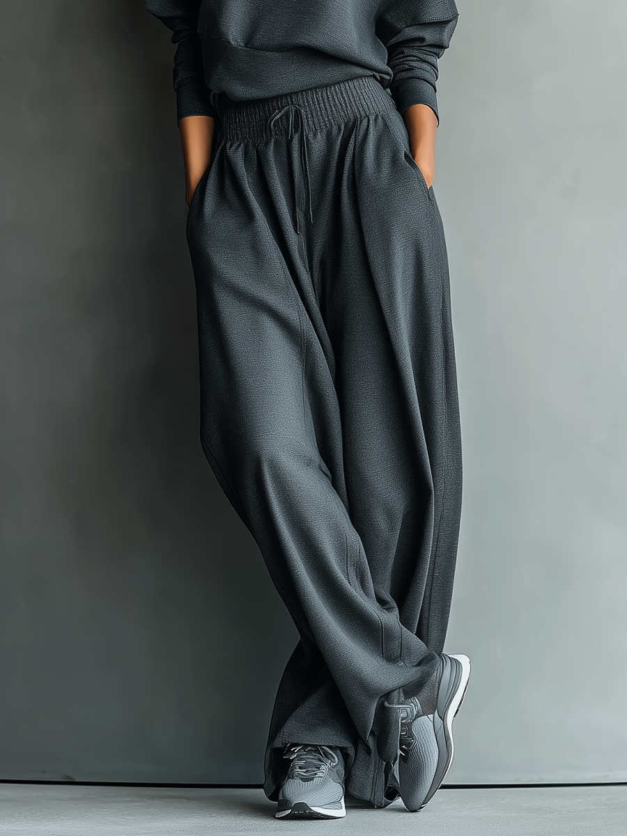 Carlotta - Knitted Set with Wide Leg Trousers
