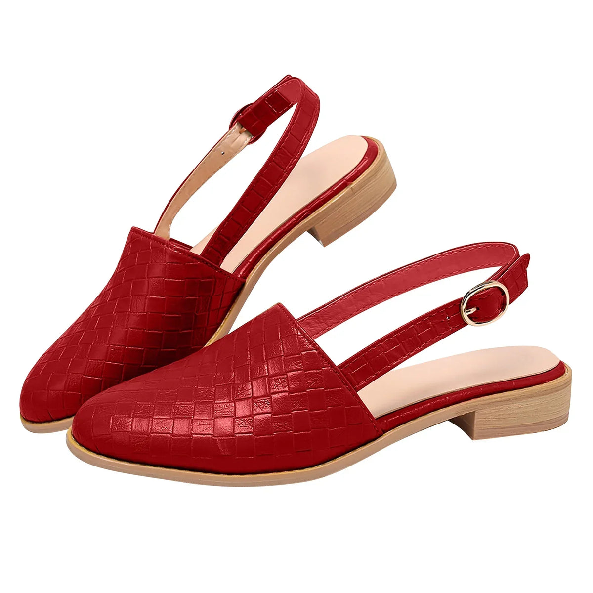 Lily | Woven Slingback Loafers