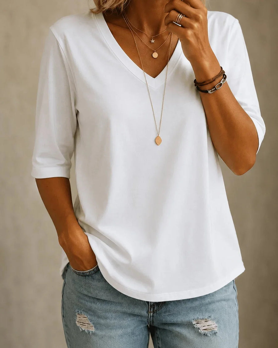 Aurelia | Classic V-Neck T-Shirt