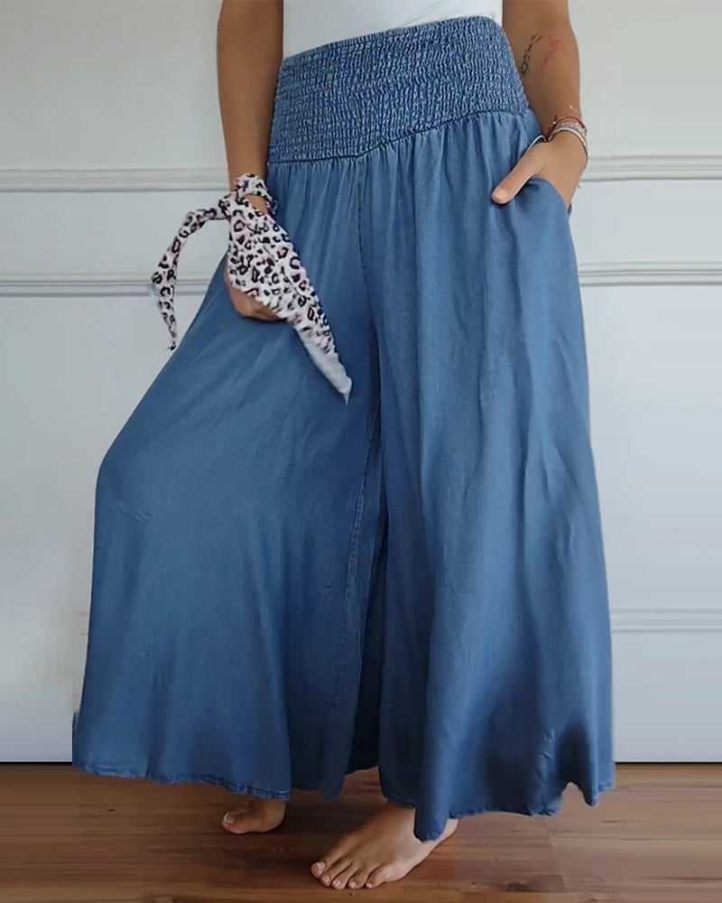 Mira trousers with high elastic waistband