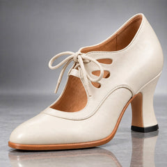 Ottavia | Vintage Lace-Up Heeled Pumps