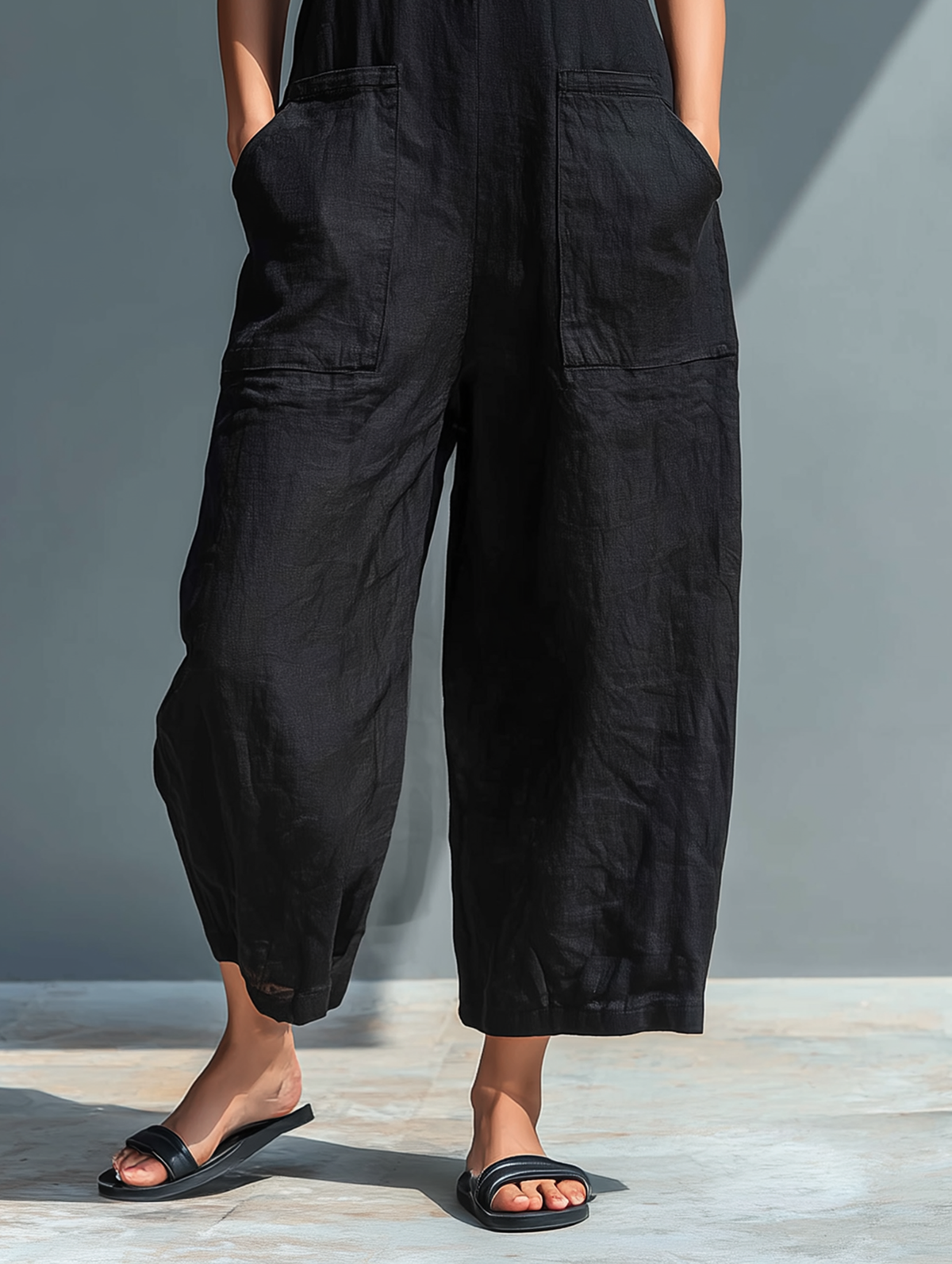 Silvia - Minimalist Sleeveless Dungarees