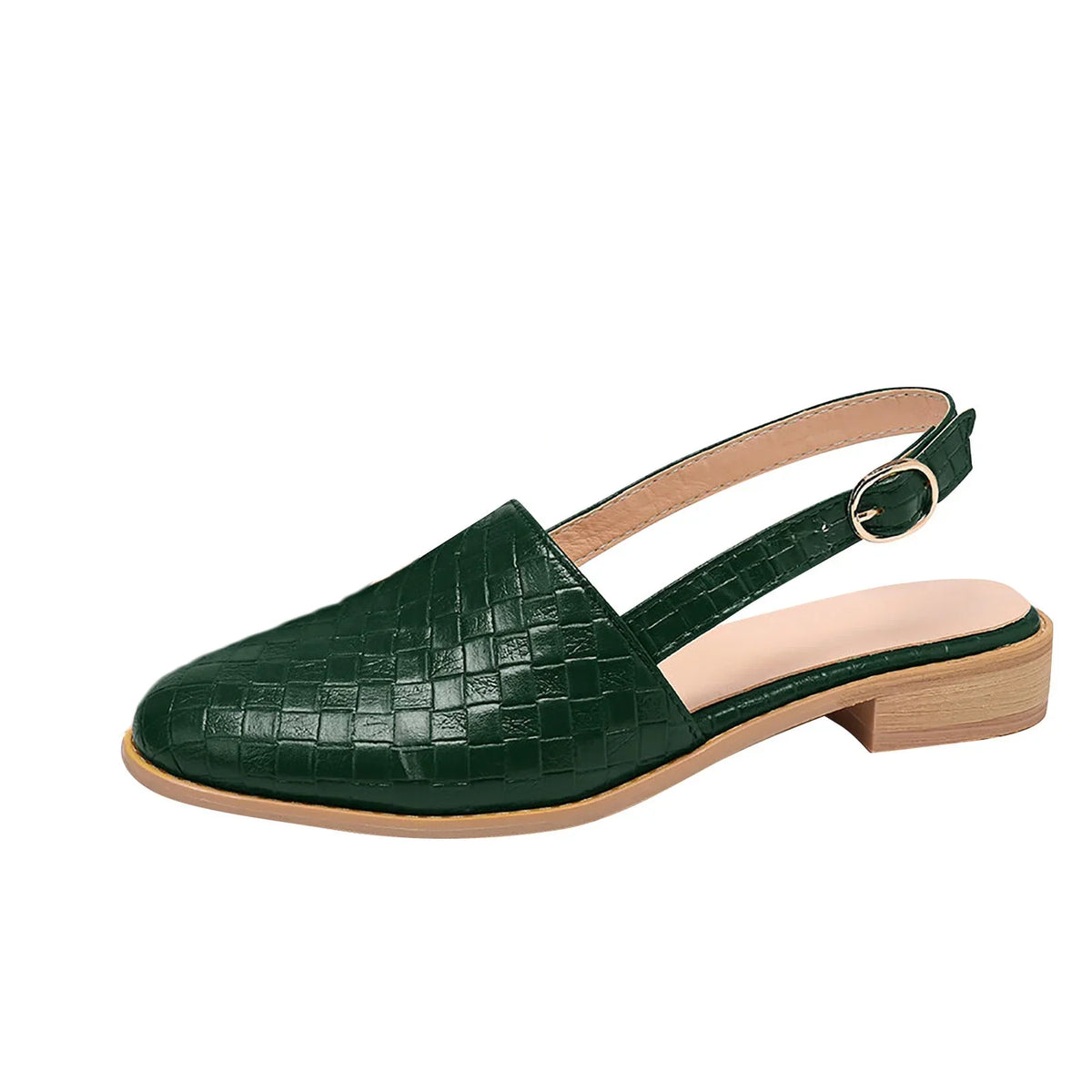 Lily | Woven Slingback Loafers