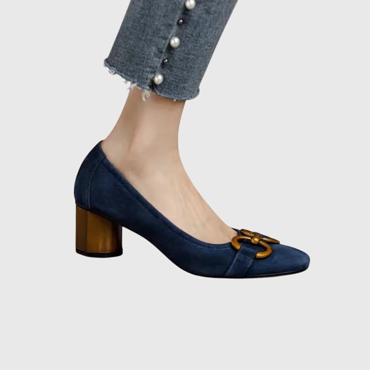 Lauren | Buckle Detail Block Pumps