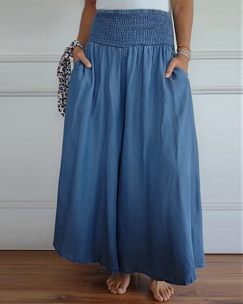Mira trousers with high elastic waistband