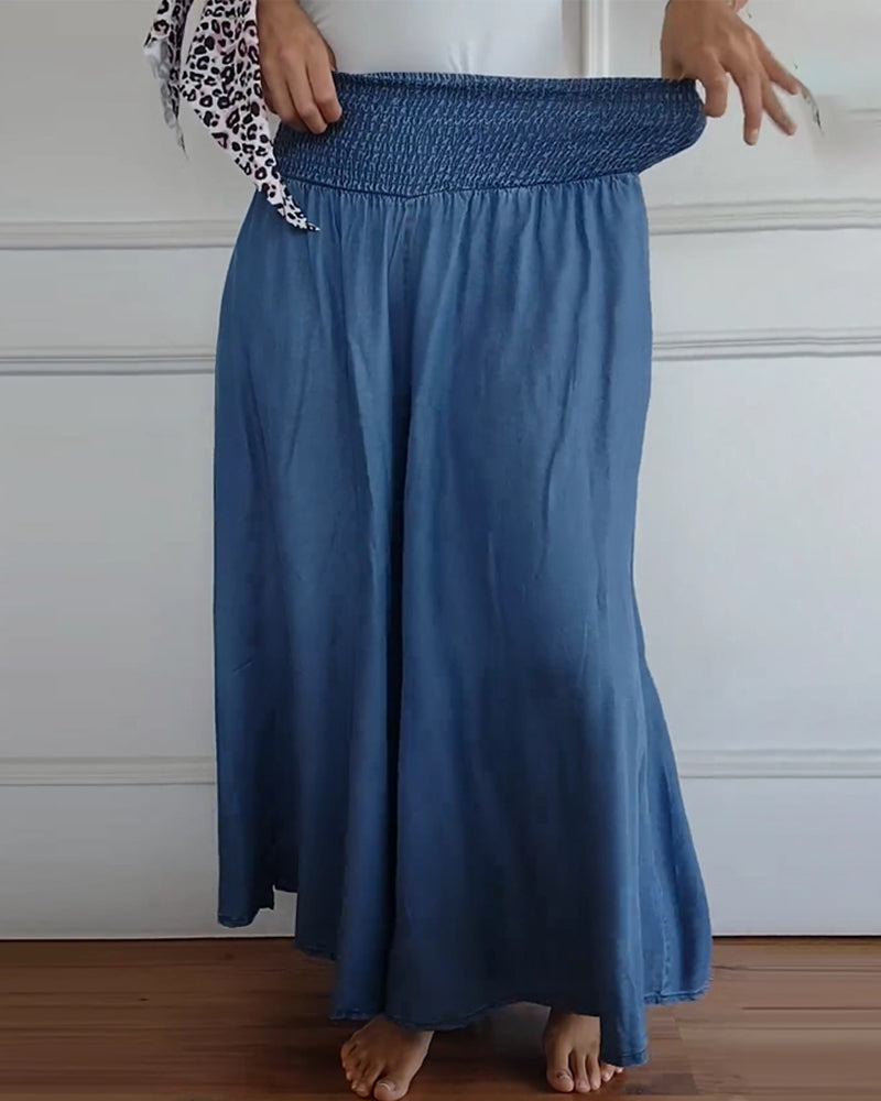 Mira trousers with high elastic waistband