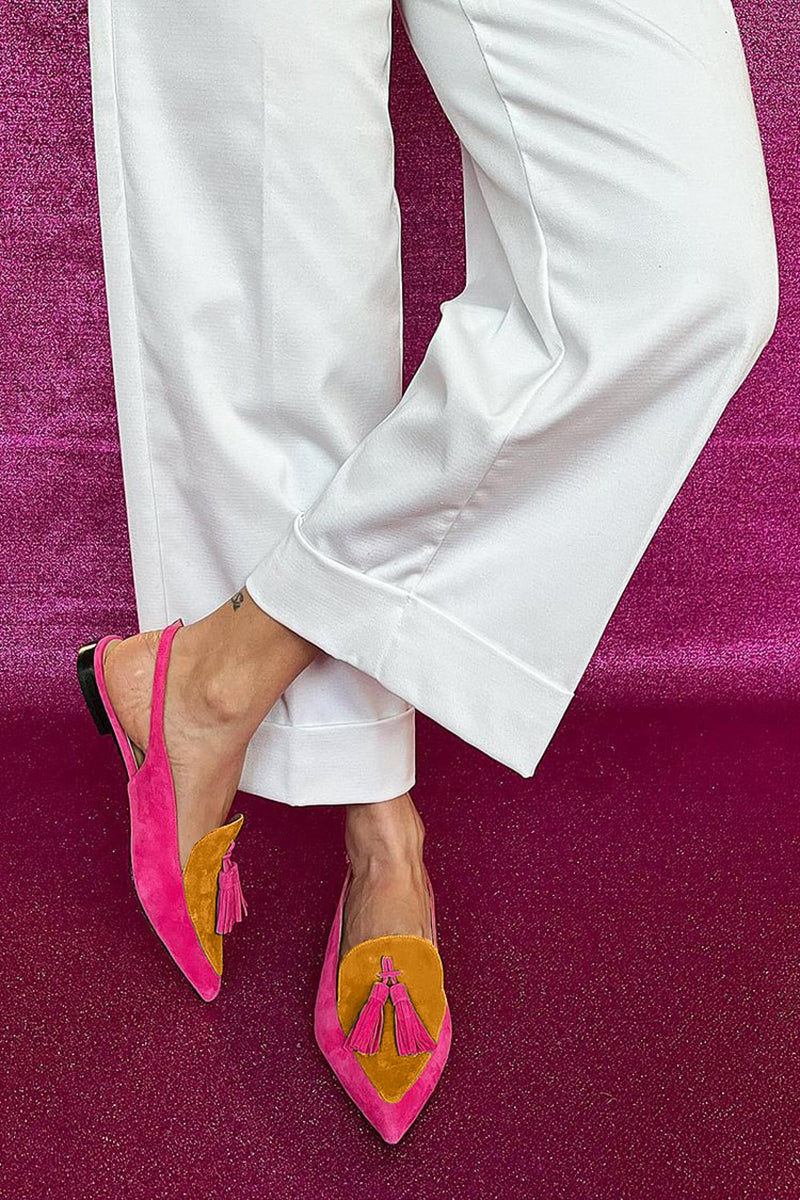 Frendessa | Ballerinas with Fringes and Ankle Strap