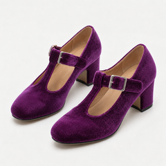 Amelie Women's Soft Mary Jane Pumps, T-Bar Buckle
