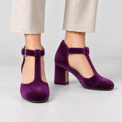 Amelie Women's Soft Mary Jane Pumps, T-Bar Buckle