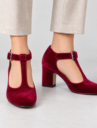 Amelie Women's Soft Mary Jane Pumps, T-Bar Buckle