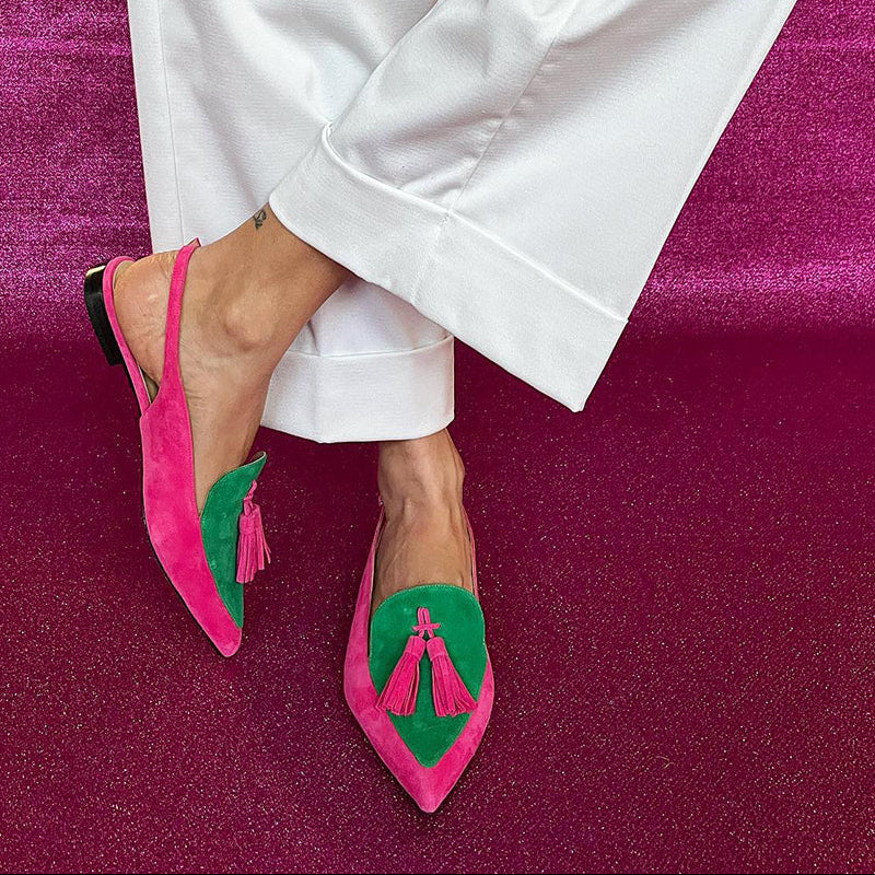 Frendessa | Ballerinas with Fringes and Ankle Strap