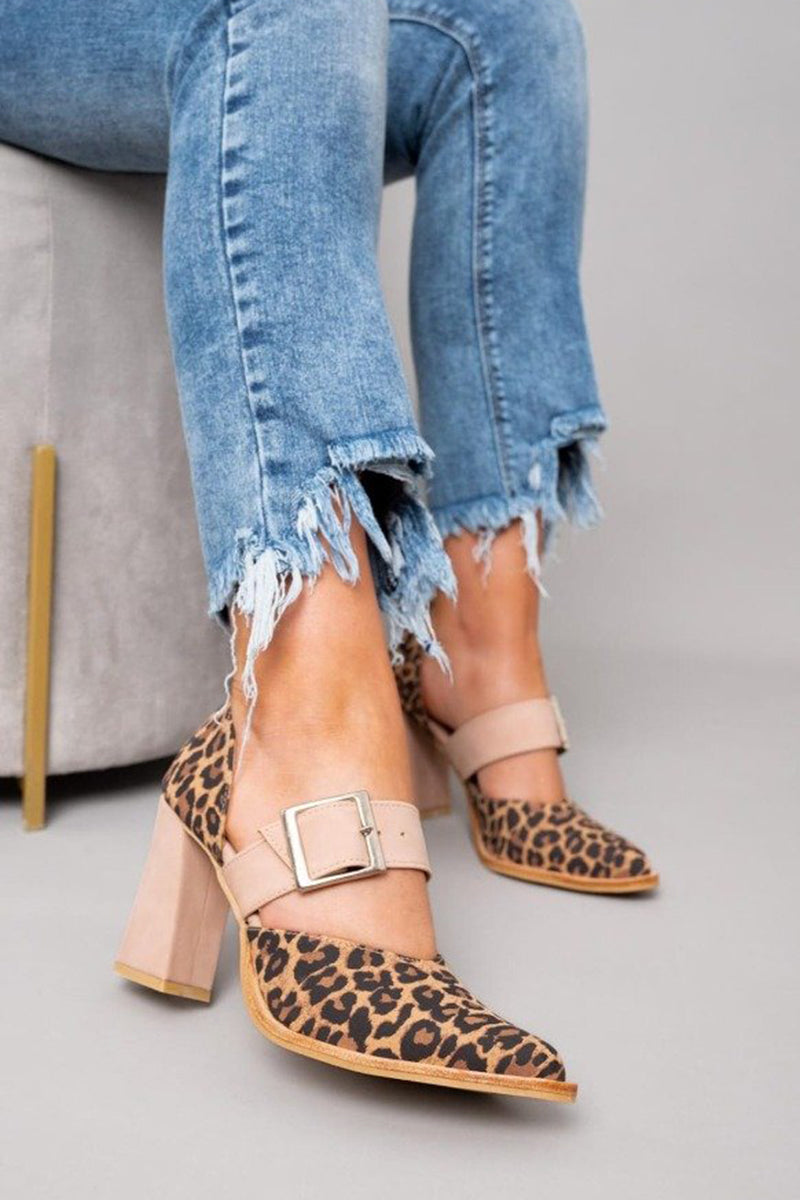 Ruby | Leopard Mary Jane Heels