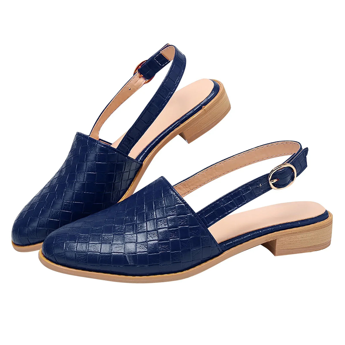 Lily | Woven Slingback Loafers