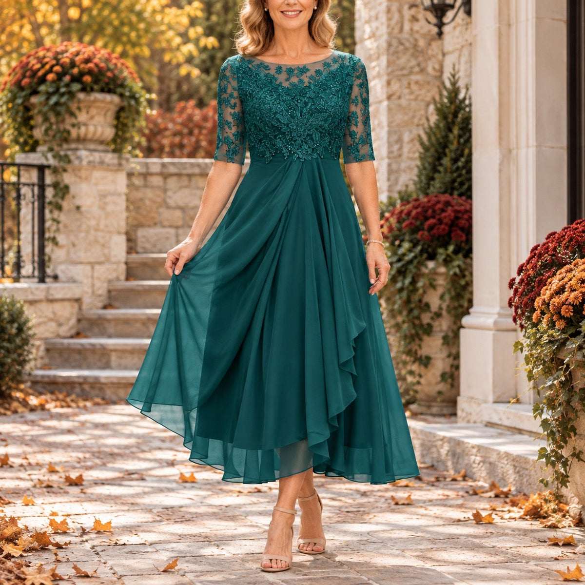 Cora - Draped Midi Dress