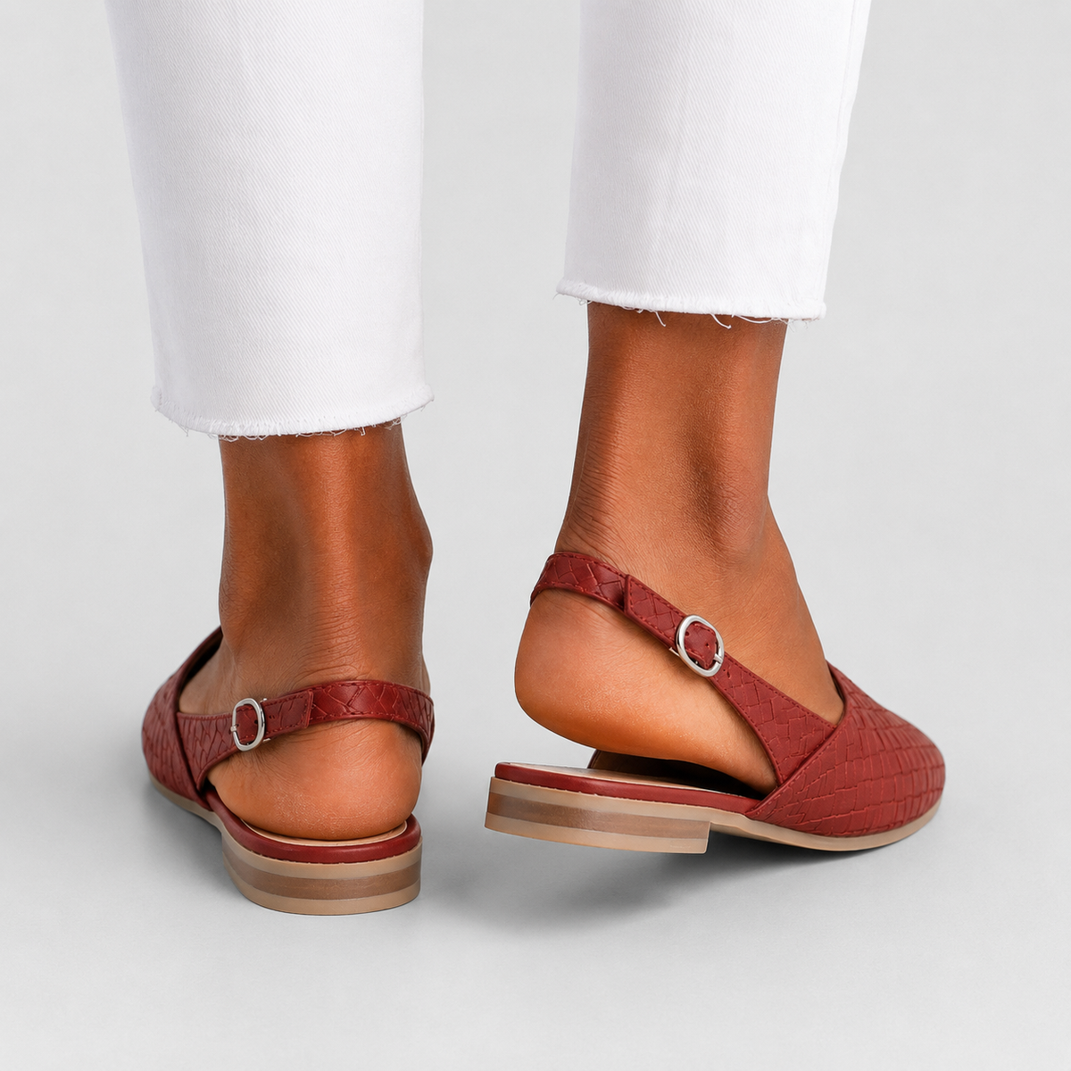 Simone | Woven Back Strap Loafers