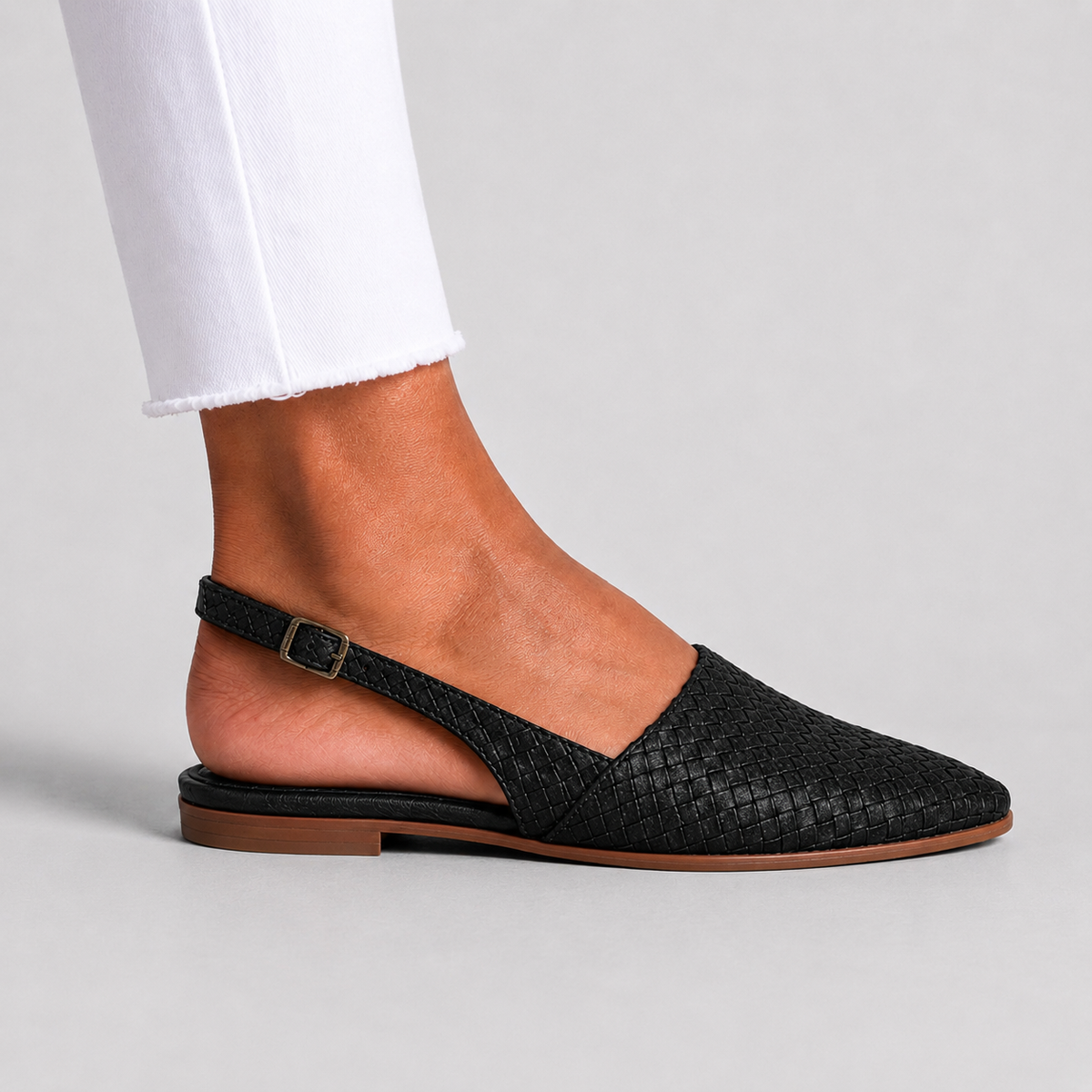 Simone | Woven Back Strap Loafers