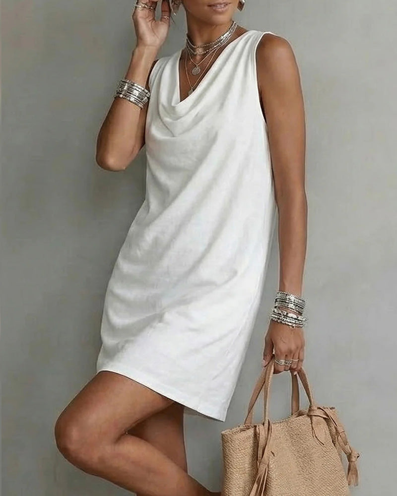 Casual Solid Colour Sleeveless Dress