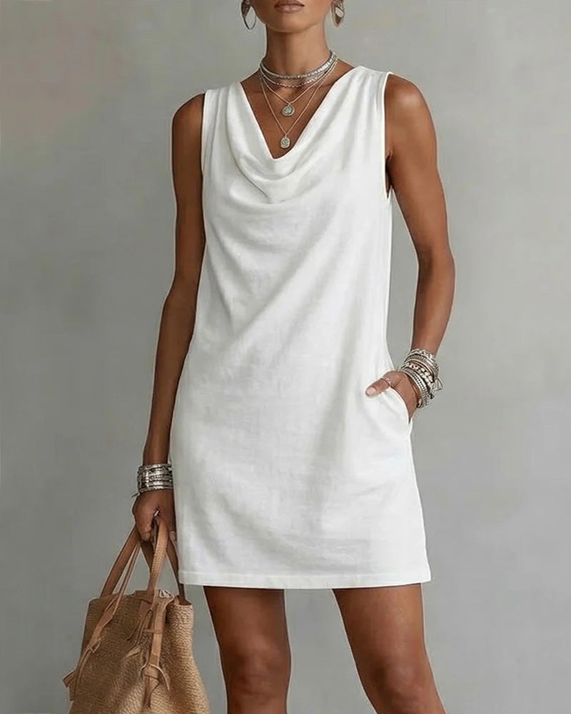 Casual Solid Colour Sleeveless Dress