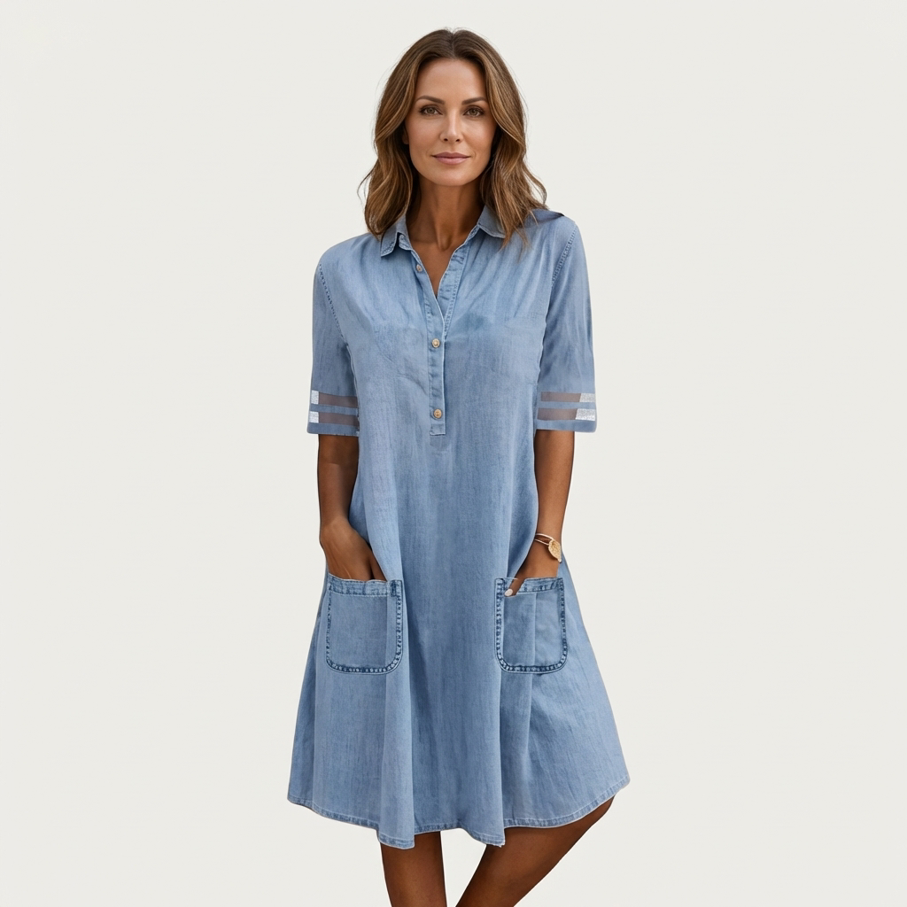 Wonda | Bleached Denim Shirt Dress