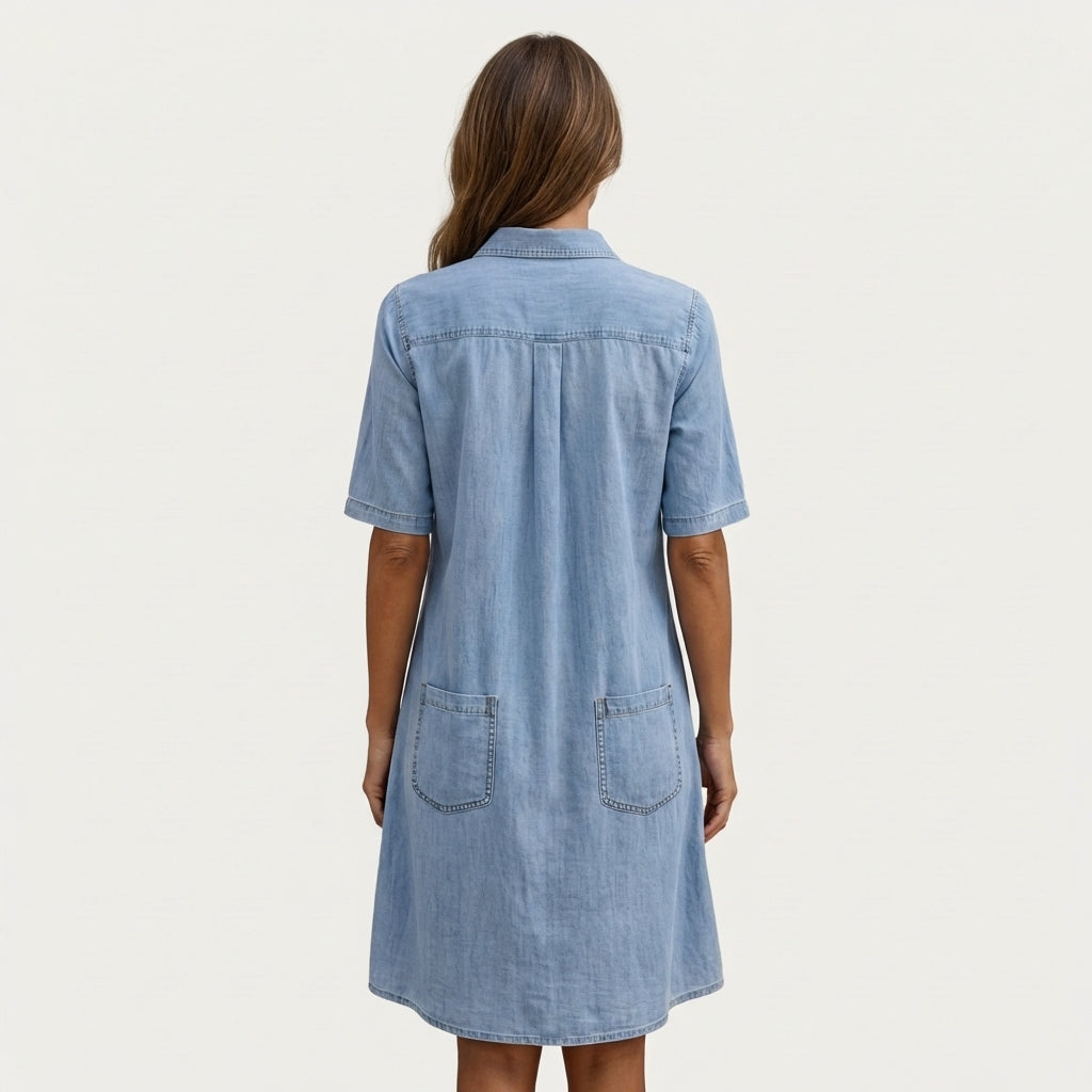 Wonda | Bleached Denim Shirt Dress