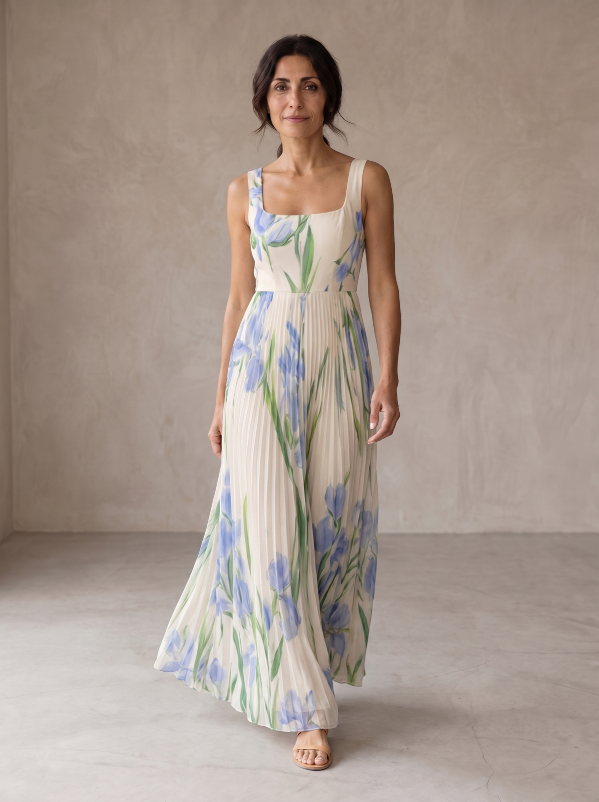 Oriah | A-Line Maxi Dress Floral