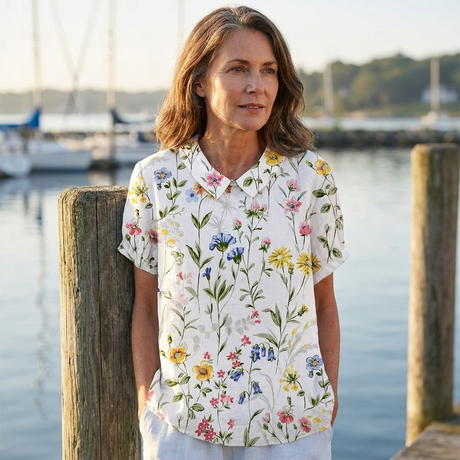 Floral Short Sleeve Blouse