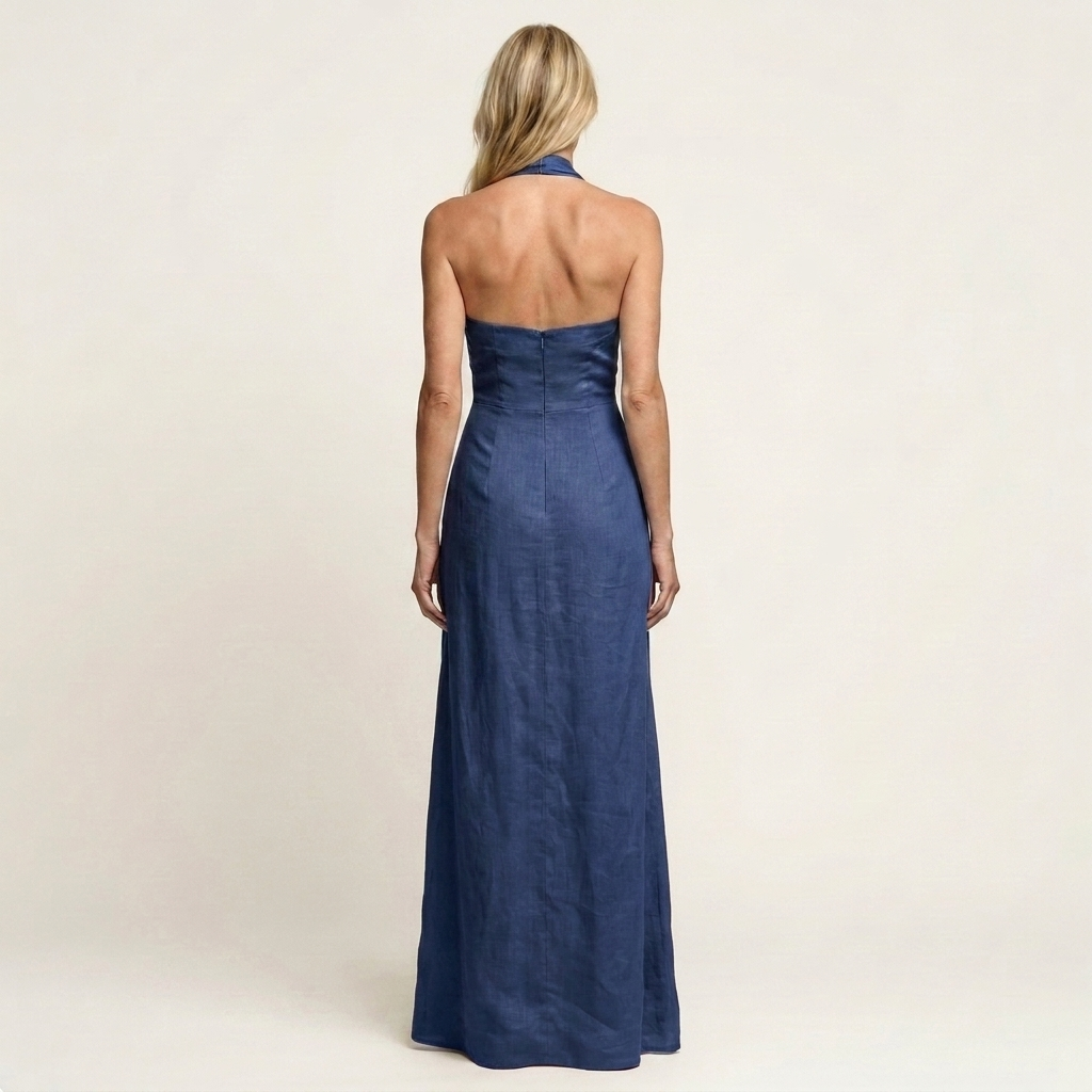 Jenna | Halter-Neck Open-Back Maxi Dress