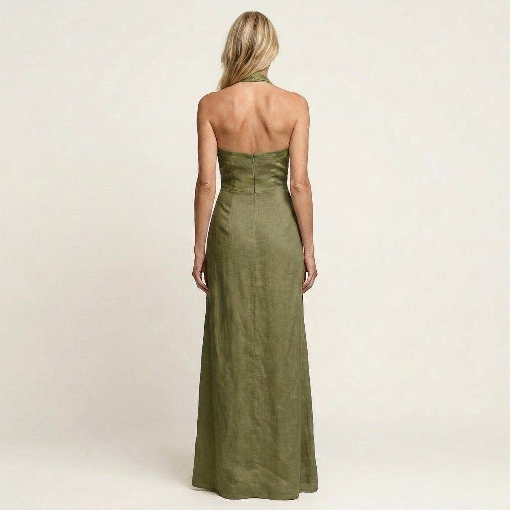 Jenna | Halter-Neck Open-Back Maxi Dress