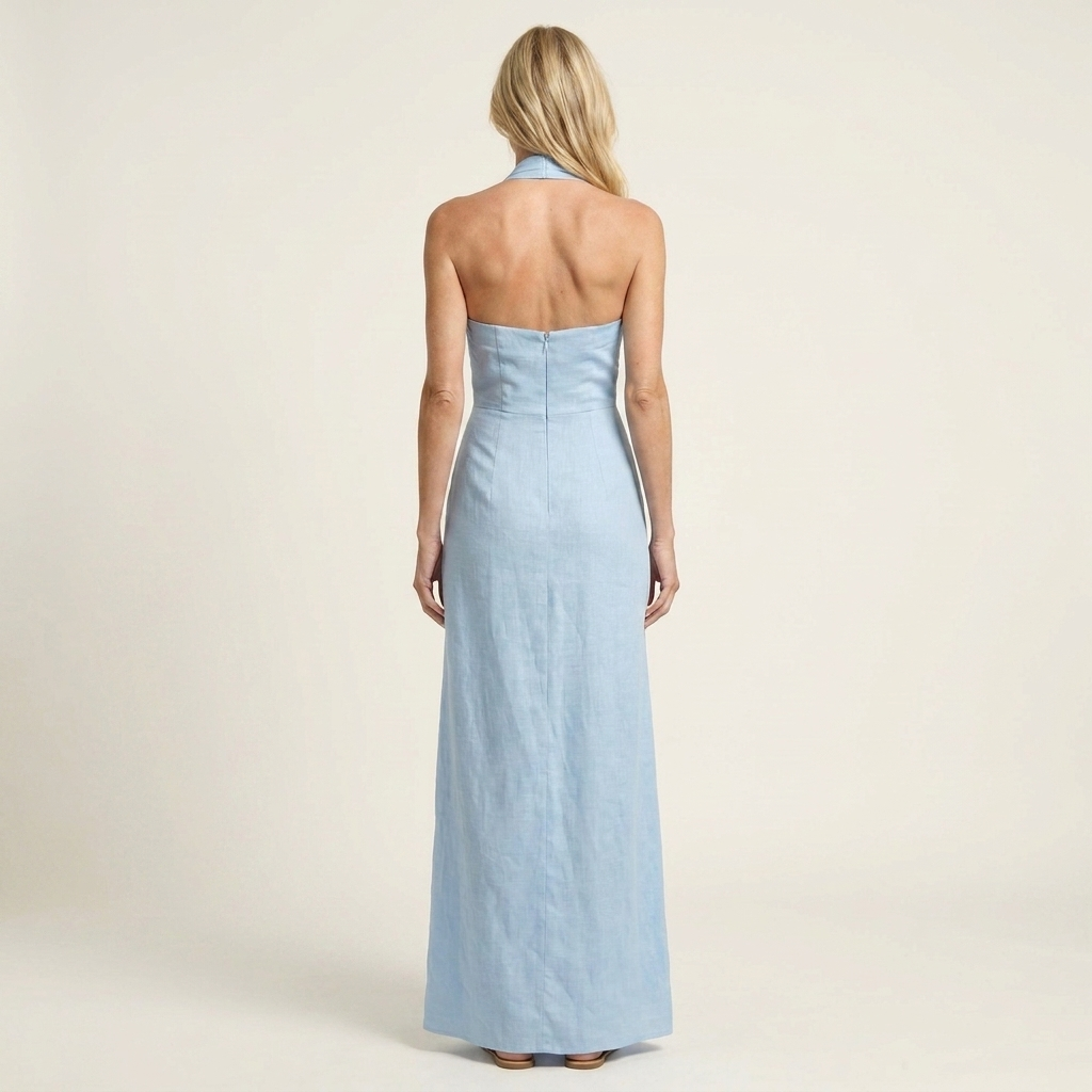 Jenna | Halter-Neck Open-Back Maxi Dress