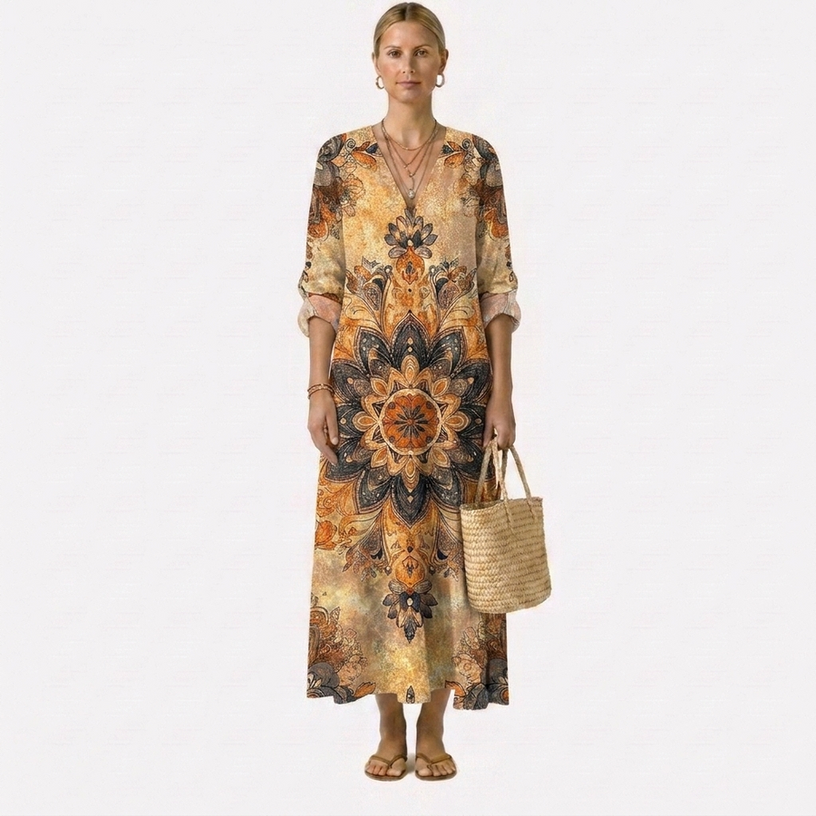 Dora™ | Floral Dress Natural Elegance