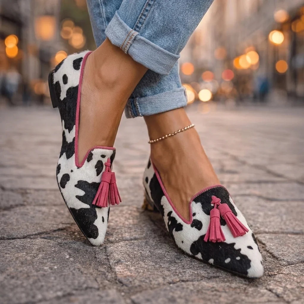 Ondina Pointed Ballet Flats with Tassels