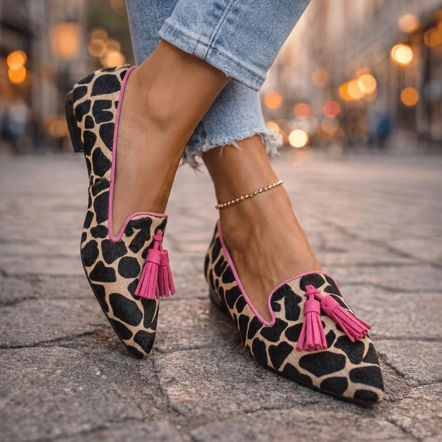 Ondina Pointed Ballet Flats with Tassels