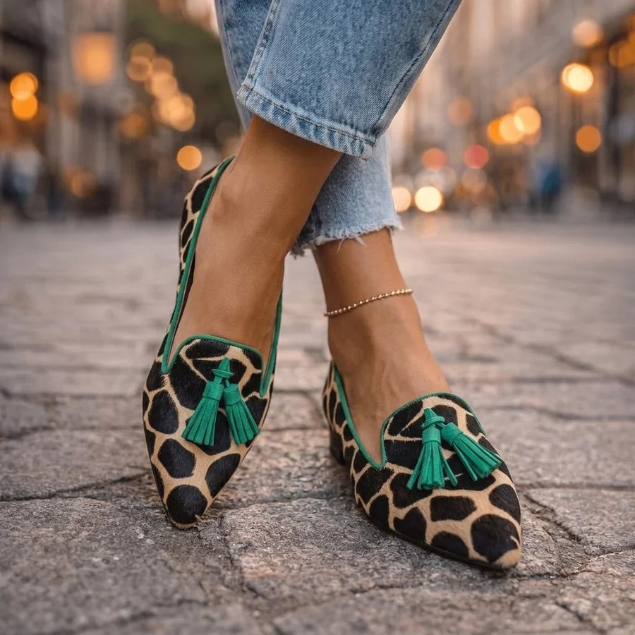 Ondina Pointed Ballet Flats with Tassels