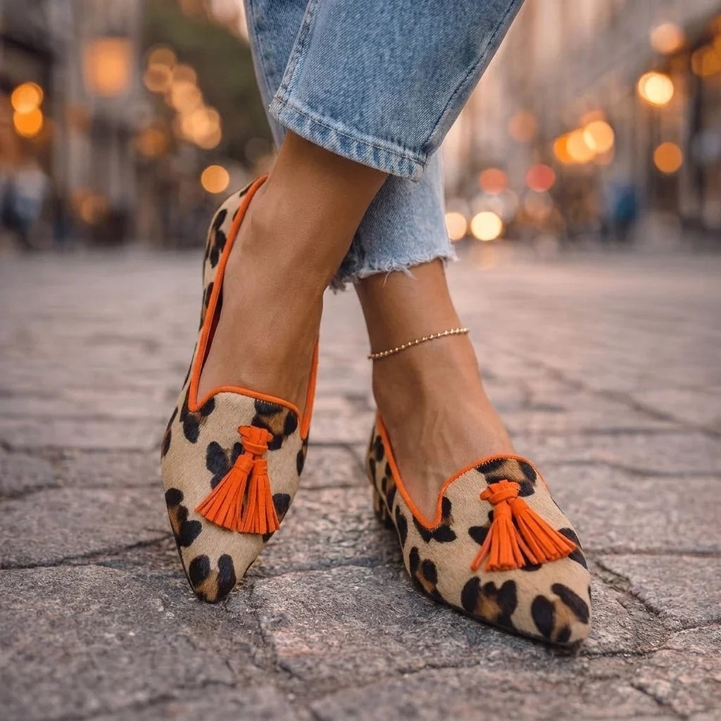 Livia Leopard Print Ballet Flats