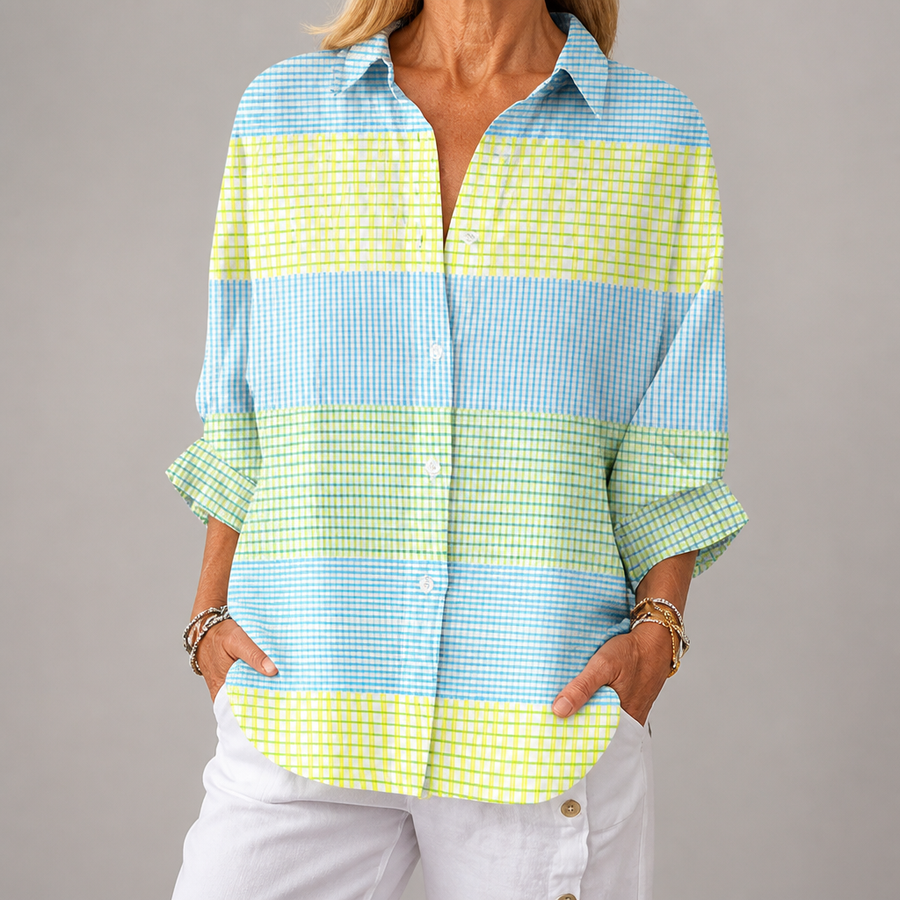 Holly | Pastel Check Blouse