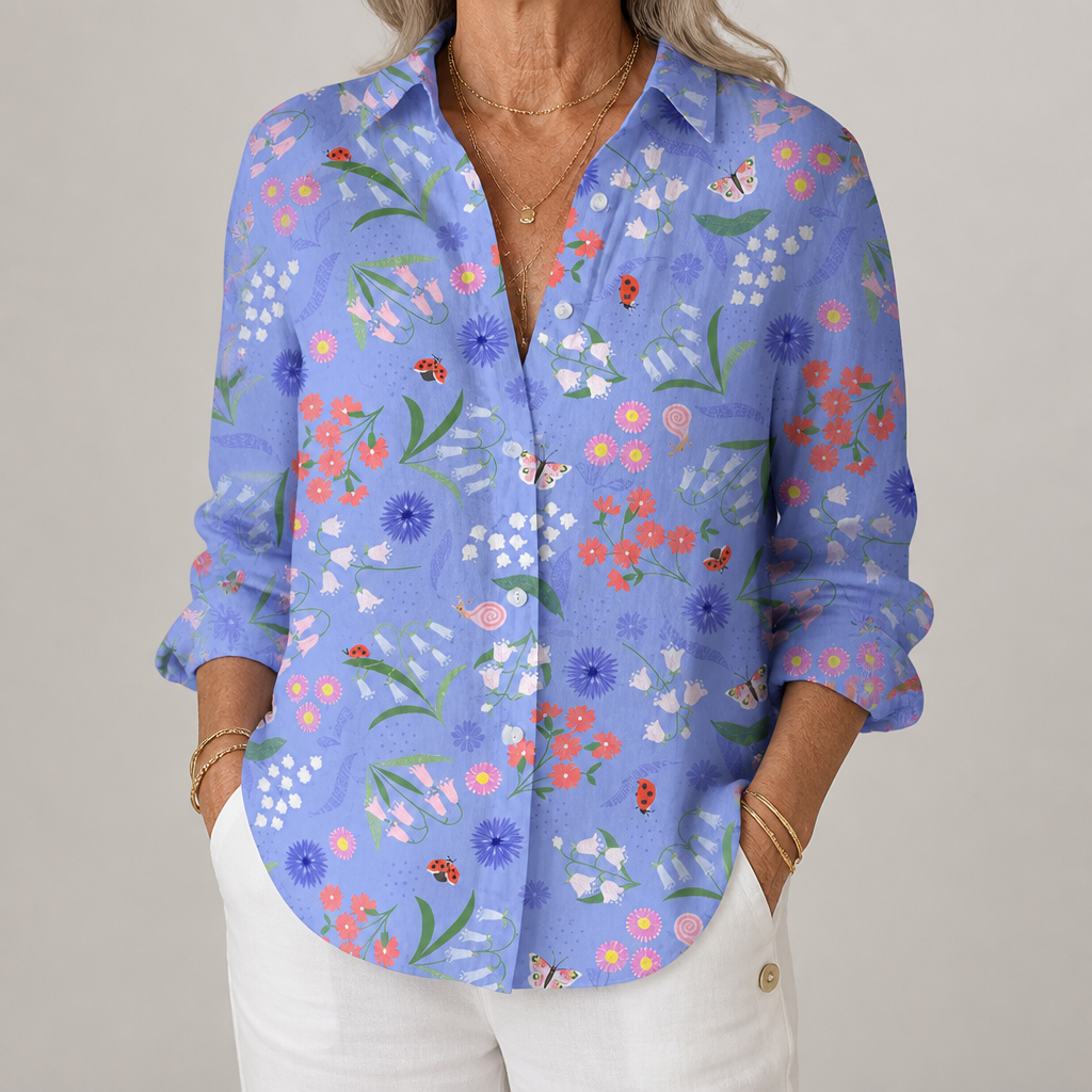 Louise | Blue Meadow Blouse