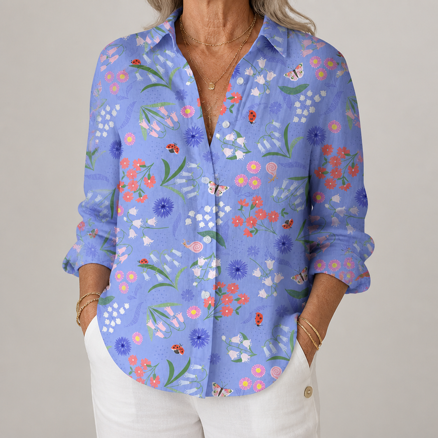 Louise | Blue Meadow Blouse