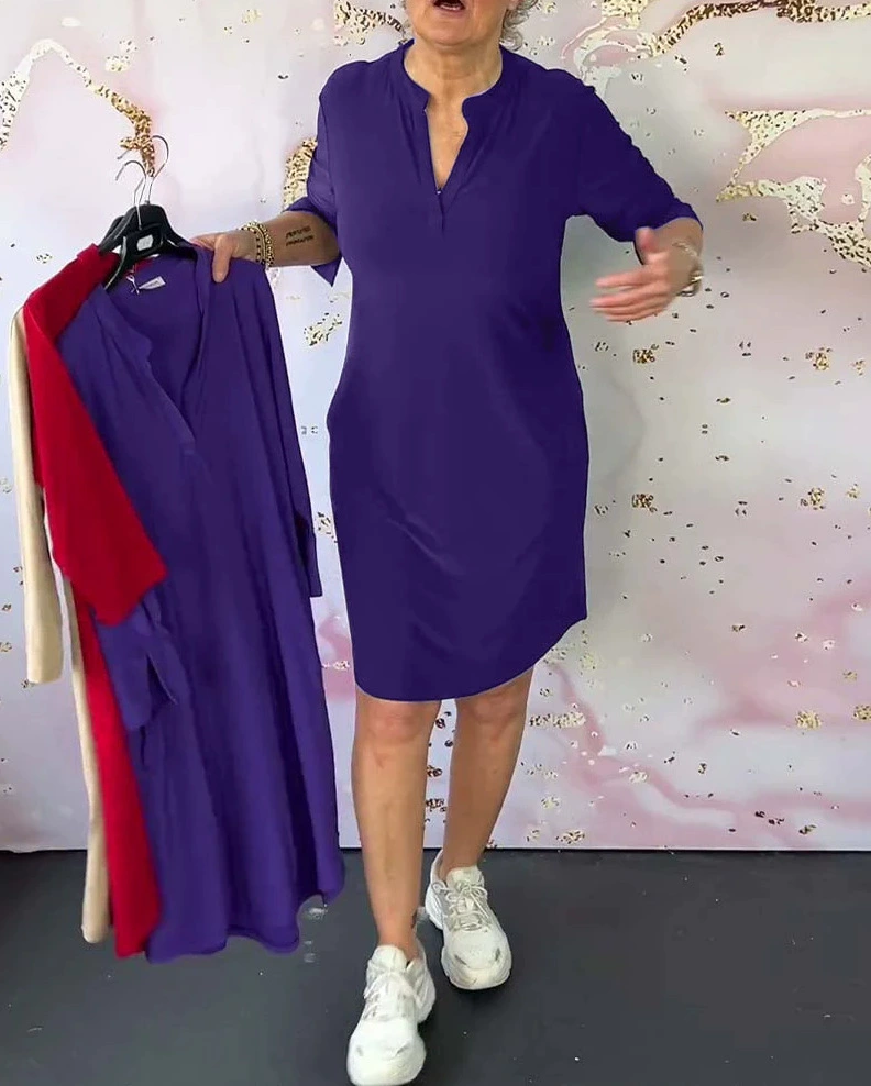 Noor | Comfortable Elegant Dress with V-Neck