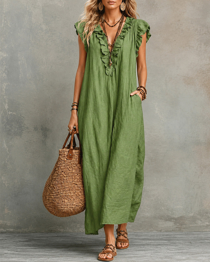 V-Neck Maxi Dress
