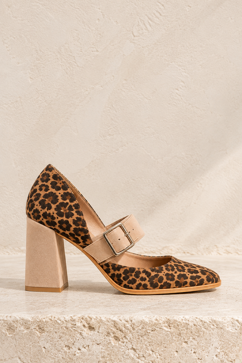 Ruby | Leopard Mary Jane Heels